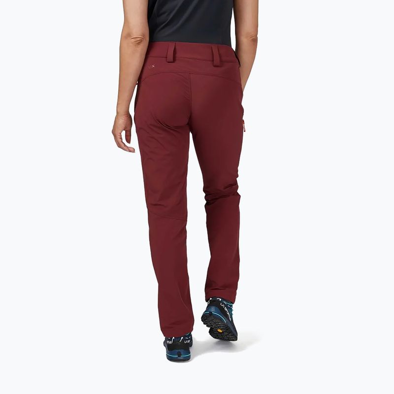 Women's trekking trousers Rab Incline maroon QFV-02 2