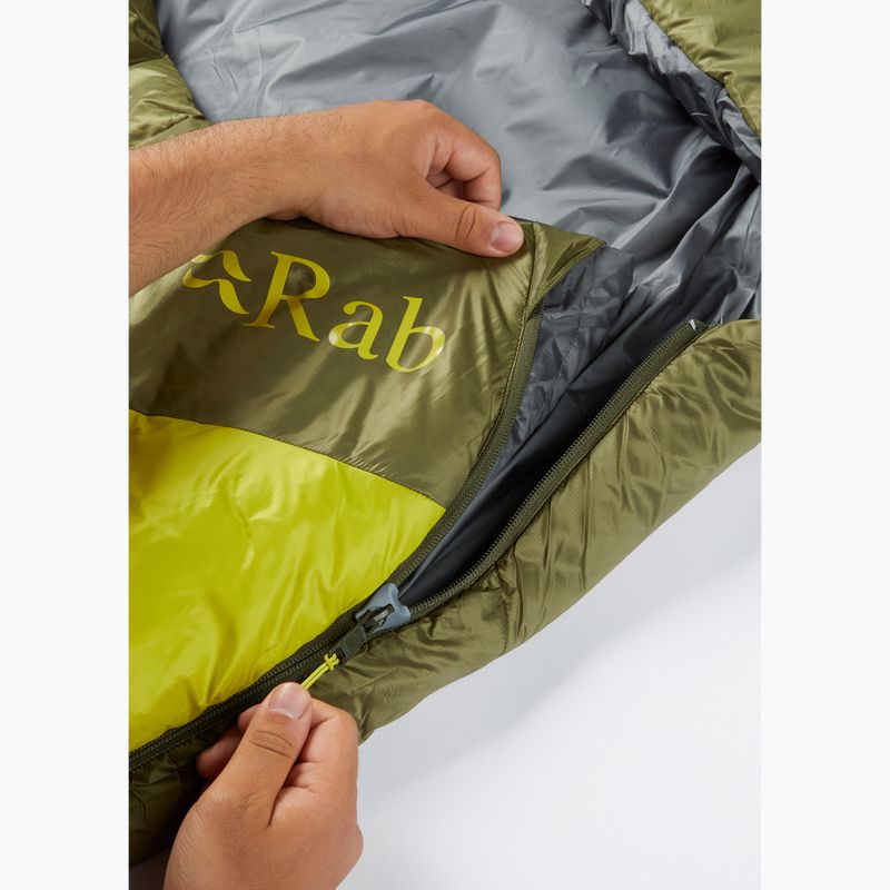 Rab Solar Eco 0 long/left chlorite green sleeping bag 7