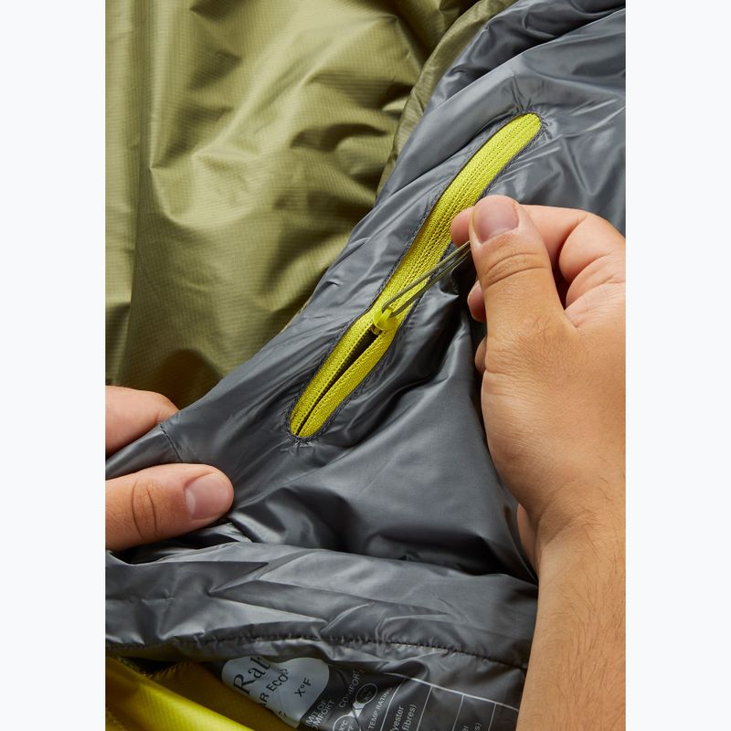 Rab Solar Eco 0 long/left chlorite green sleeping bag 8