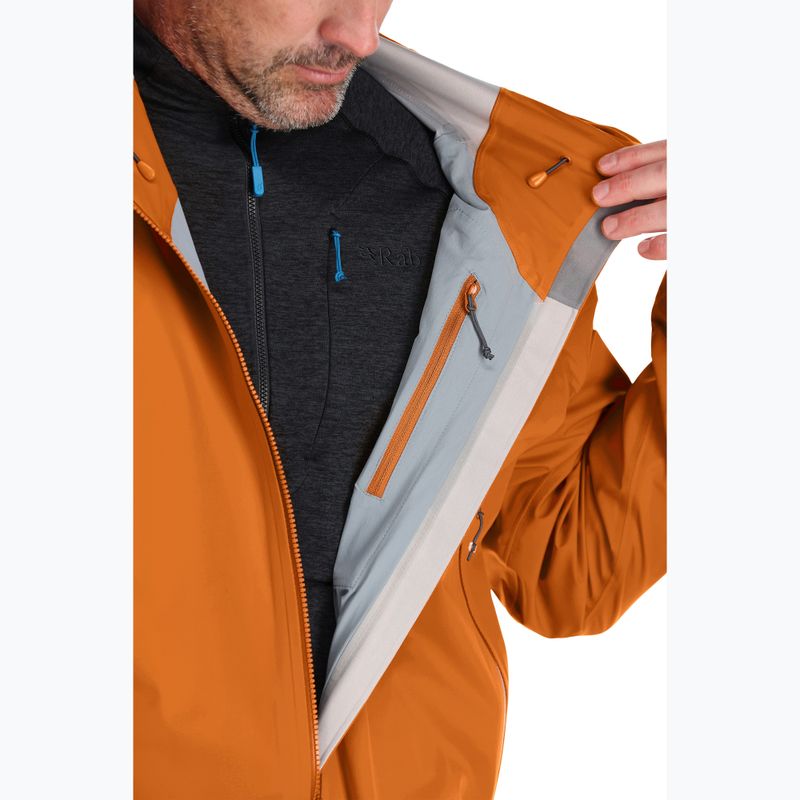 Rab Kinetic Alpine 2.0 marmalade men's rain jacket 5