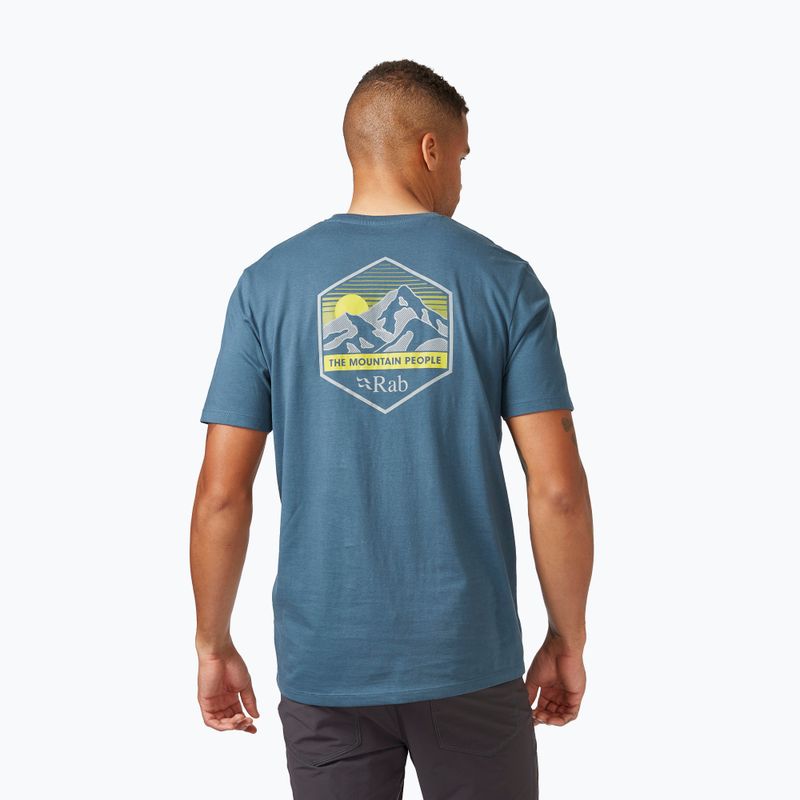 Rab Stance Mountain Peak men's trekking t-shirt blue QCB-66 2
