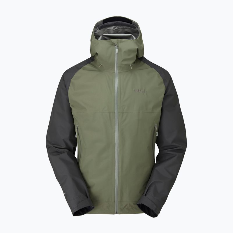 Rab Namche Paclite men's rain jacket green QWH-59 15