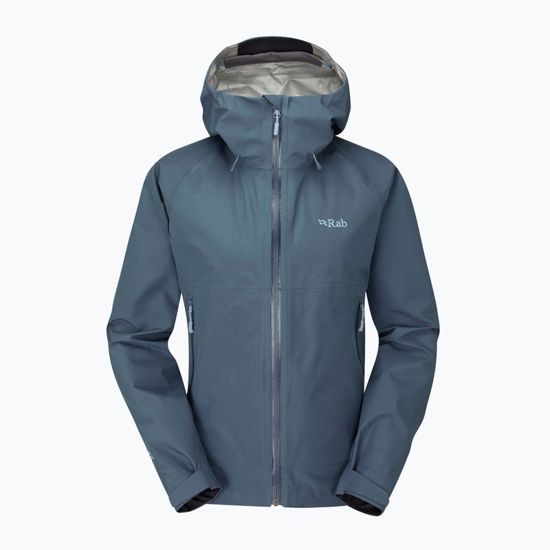 Rab Namche Paclite women's rain jacket blue QWH-60 4