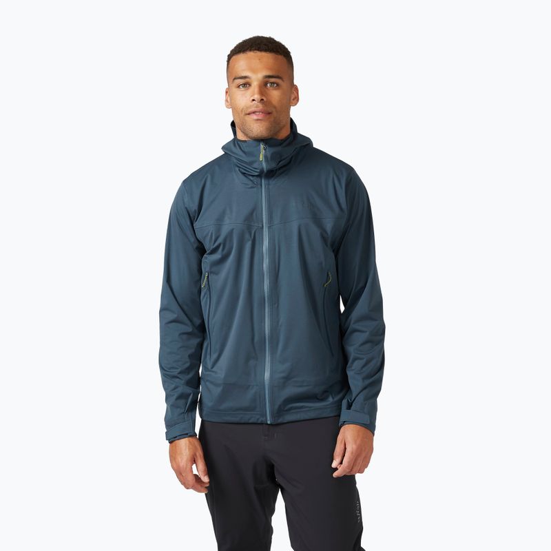 Rab Kinetic 2.0 men's rain jacket navy blue QWG-74