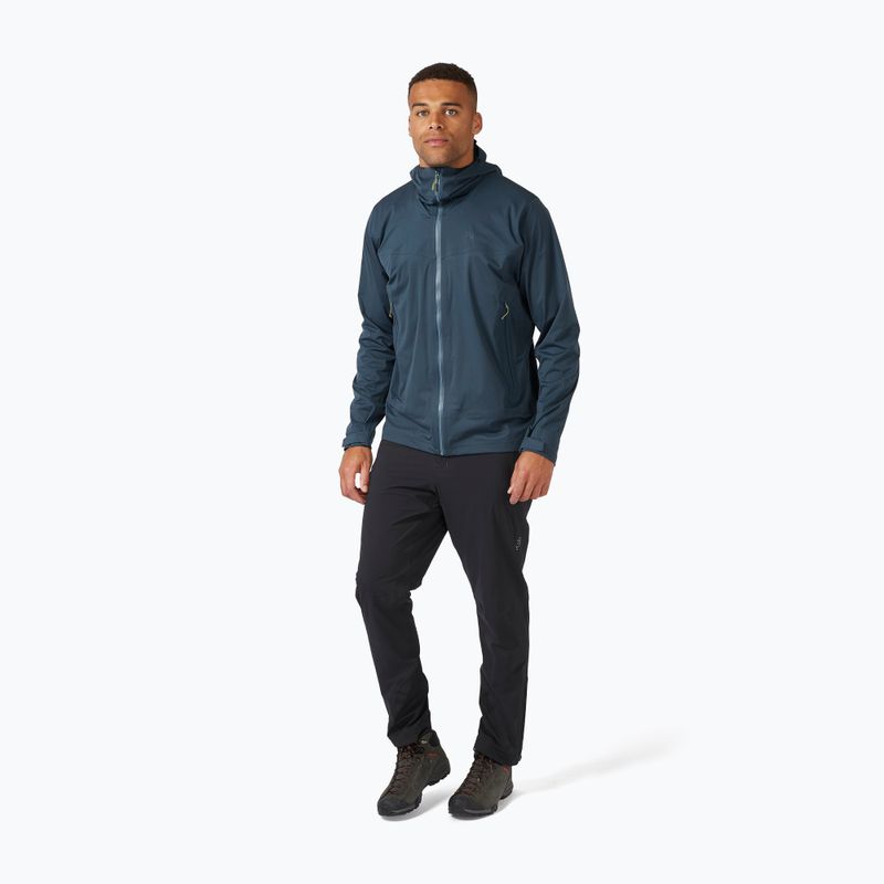 Rab Kinetic 2.0 men's rain jacket navy blue QWG-74 3