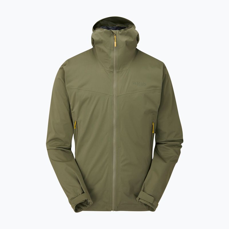 Rab Kinetic 2.0 men's rain jacket khaki QWG-74 8