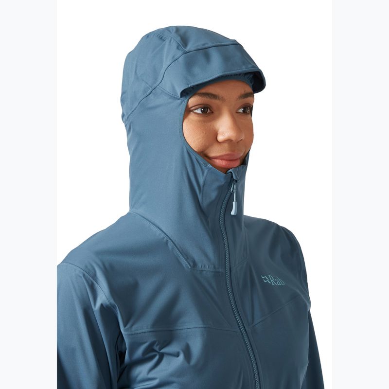 Women's rain jacket Rab Kinetic 2.0 orion blue 4