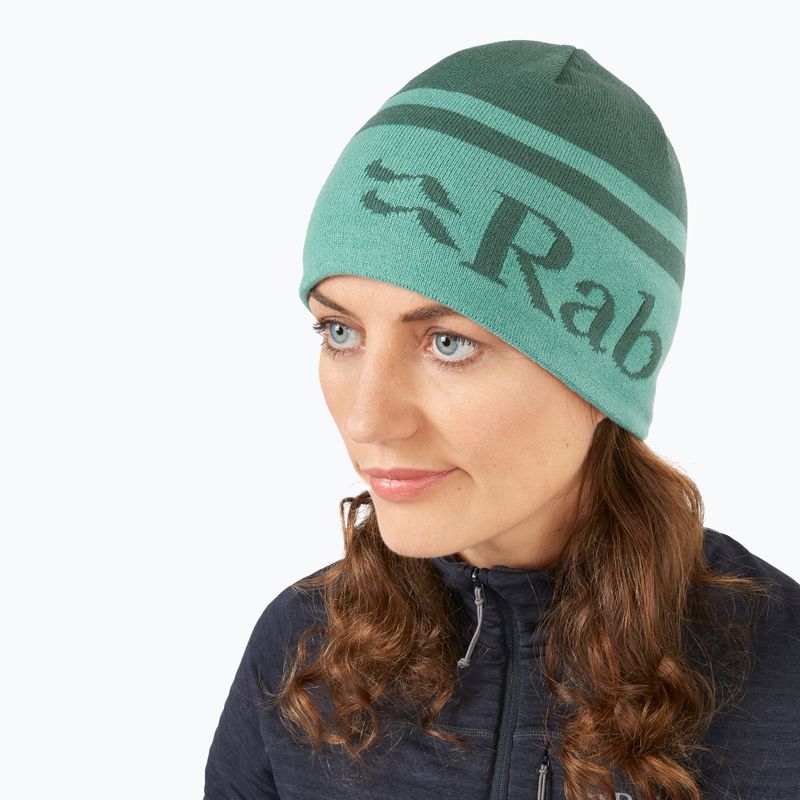 Rab Logo Band winter cap green slate / glacier blue 2