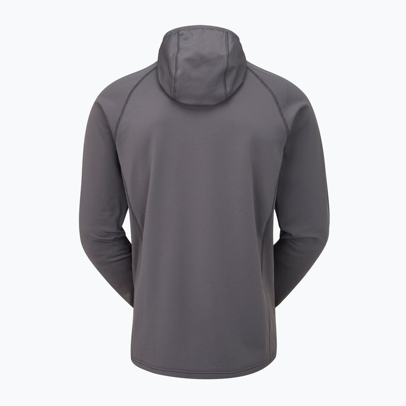 Men's Rab Superflux Hoody graphene/firecracker trekking sweatshirt 10