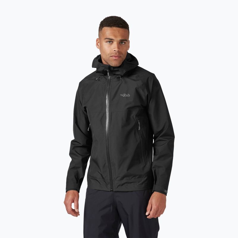 Rab Namche Paclite men's rain jacket black