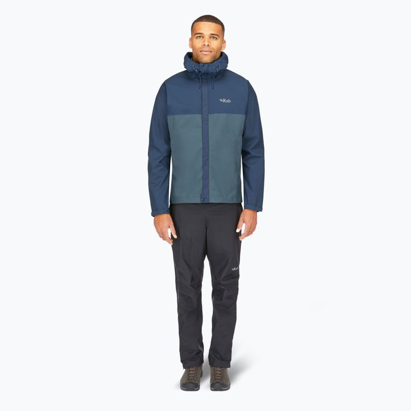 Rab Downpour Eco men's rain jacket tempest blue/orion blue 2