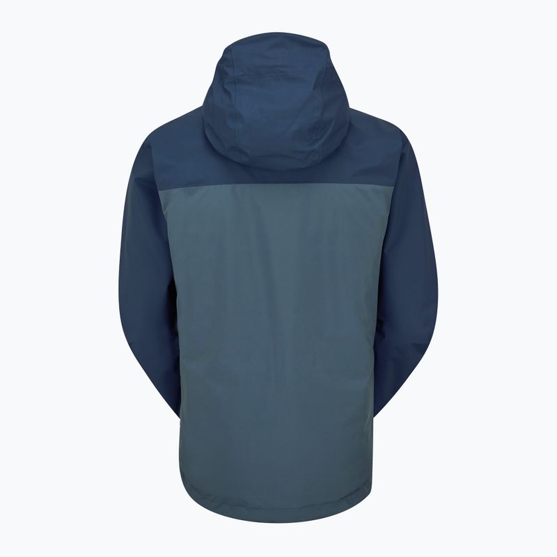 Rab Downpour Eco men's rain jacket tempest blue/orion blue 5