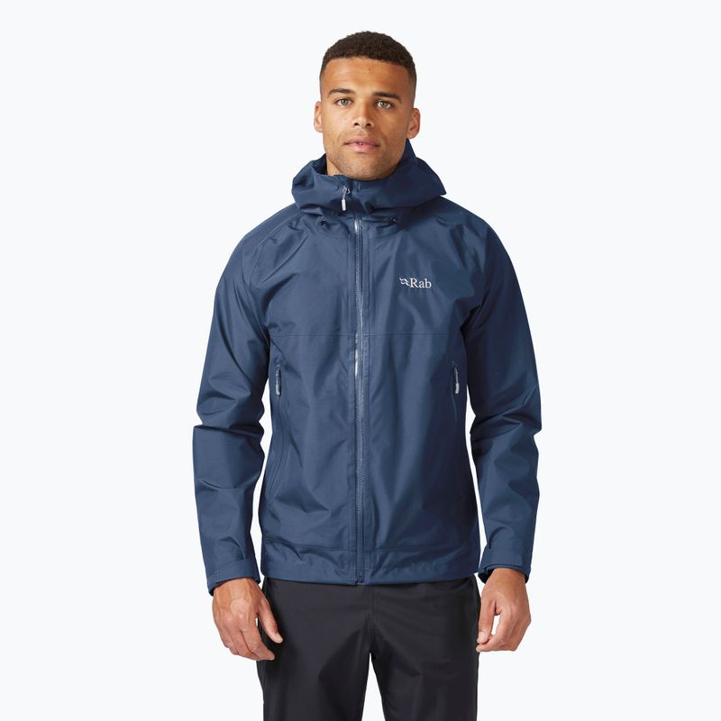 Rab Namche Paclite men's rain jacket tempest blue