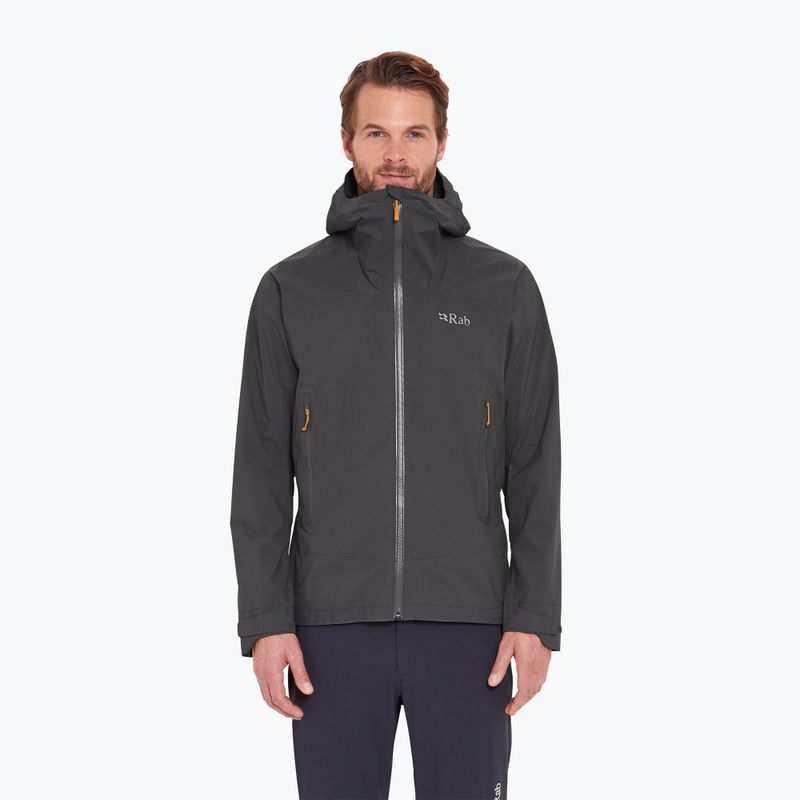 Rab Downpour Light men's rain jacket anthracite