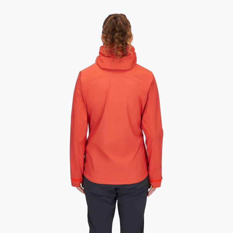 Women's rain jacket Rab Downpour Light red grapefruit 4