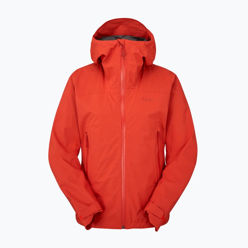 Women's rain jacket Rab Downpour Light red grapefruit 11