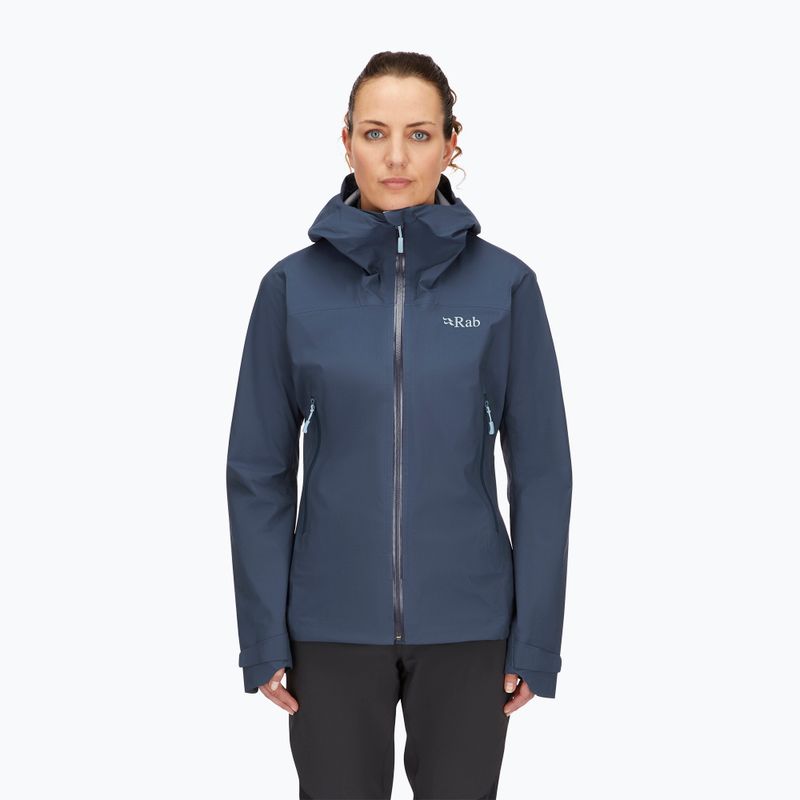 Women's rain jacket Rab Downpour Light tempest blue