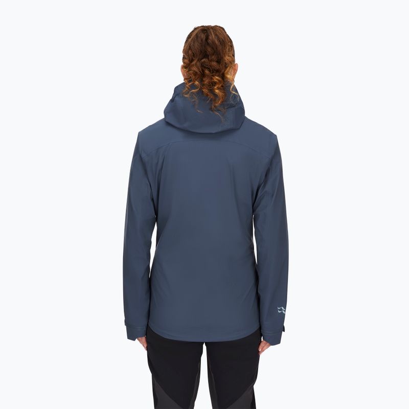 Women's rain jacket Rab Downpour Light tempest blue 3