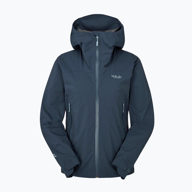 Women's rain jacket Rab Downpour Light tempest blue 5