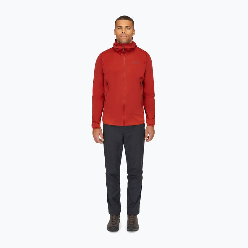 Men's rain jacket Rab Kinetic 2.0 tuscan red 2