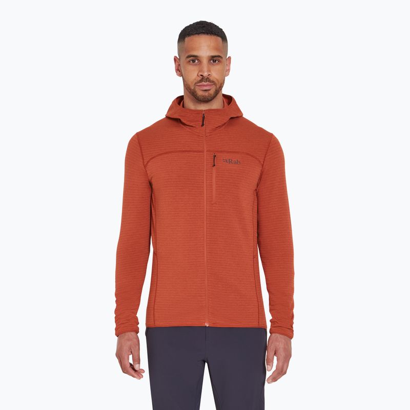 Men's Rab Ascendor Light Hoody tuscan red sweatshirt