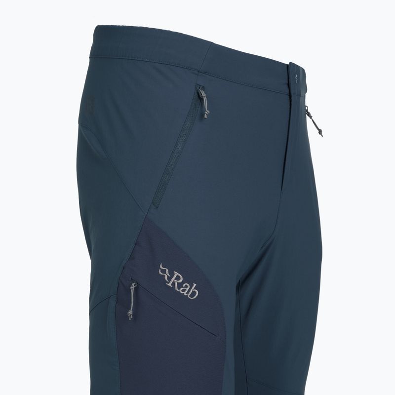 Men's Rab Ascendor trousers tempest blue 3