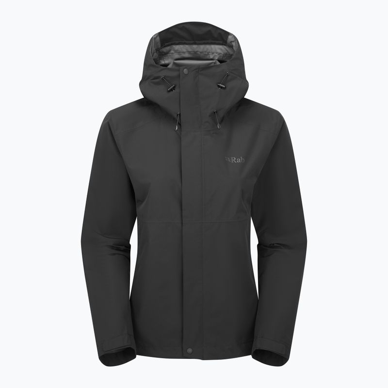 Women's rain jacket Rab Downpour black 12
