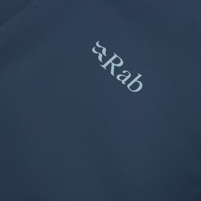 Women's rain jacket Rab Downpour tempest blue 3