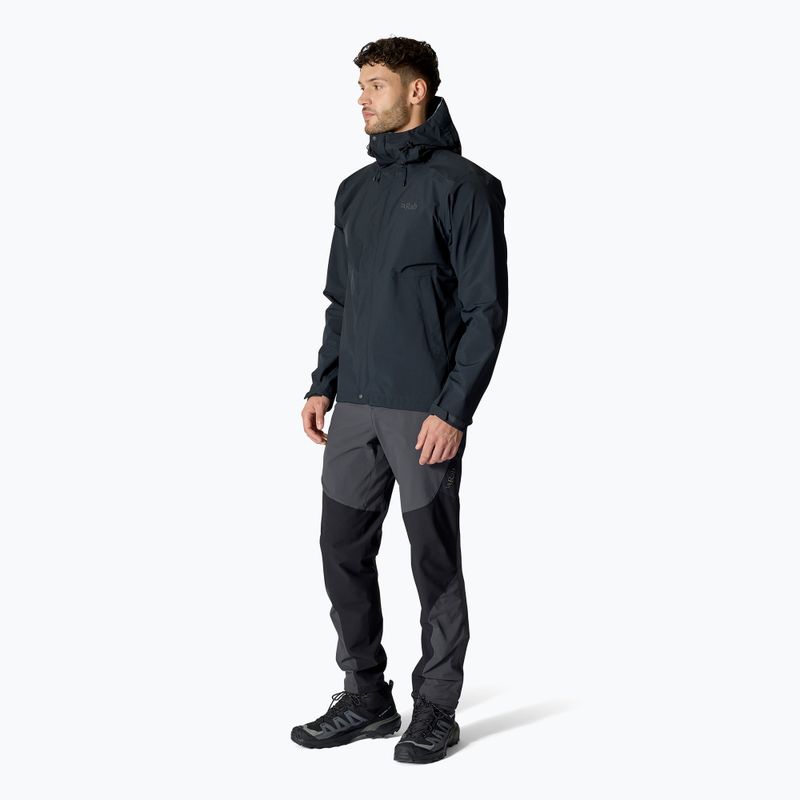 Men's rain jacket Rab Firewall black 2