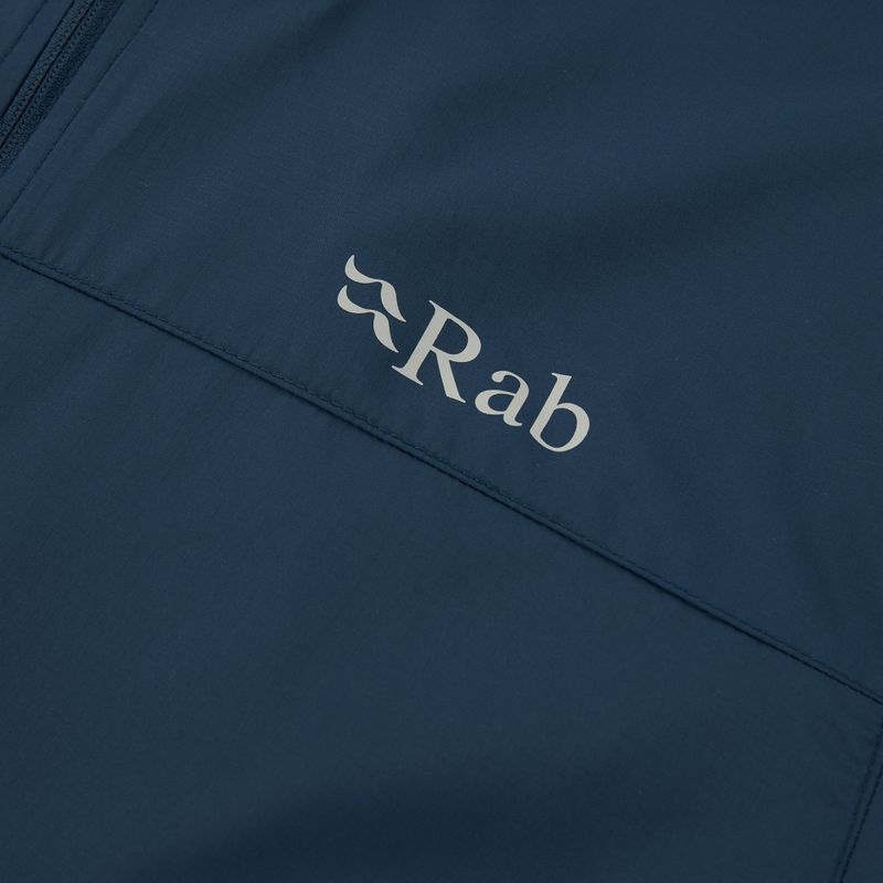 Men's Rab Windgather Hoody jacket tempest blue 3