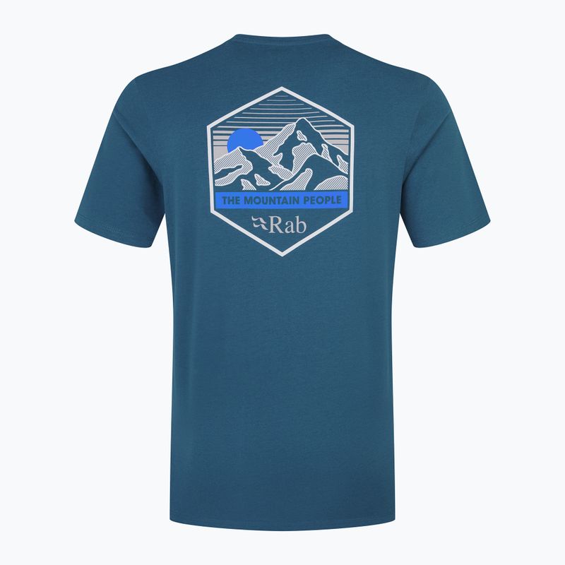 Men's Rab Stance Mountain Peak t-shirt tempest blue 2