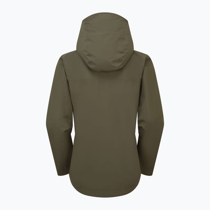 Women's rain jacket Rab Downpour army 2
