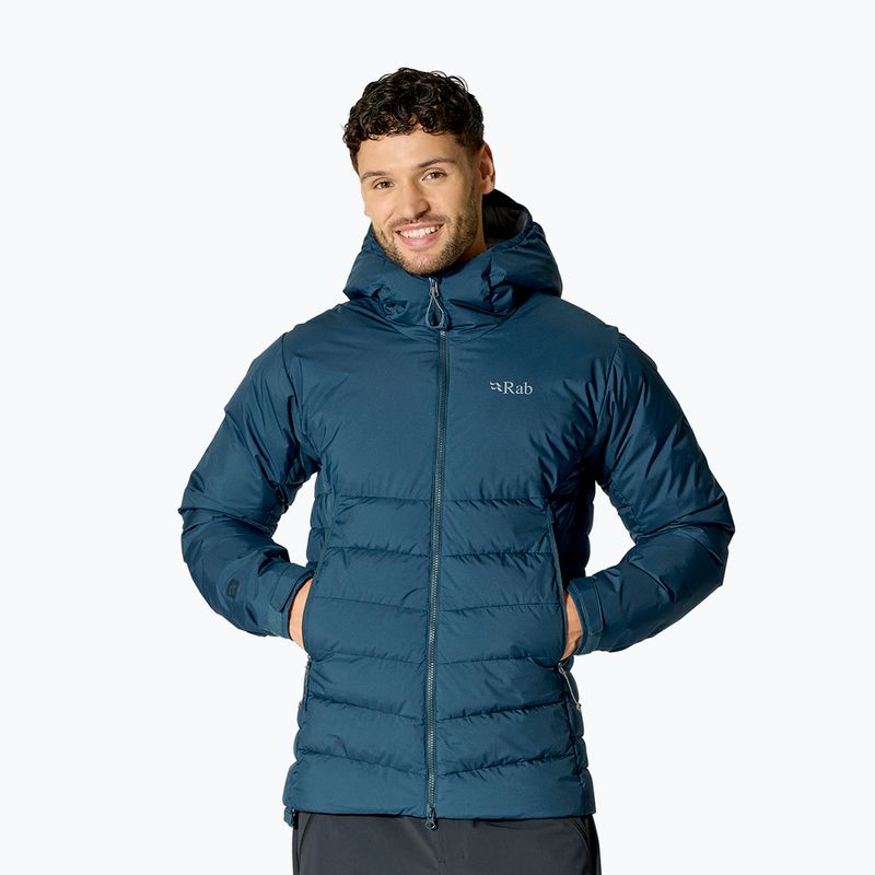 Men's down jacket Rab Infinity Windstopper Hoody tempest blue