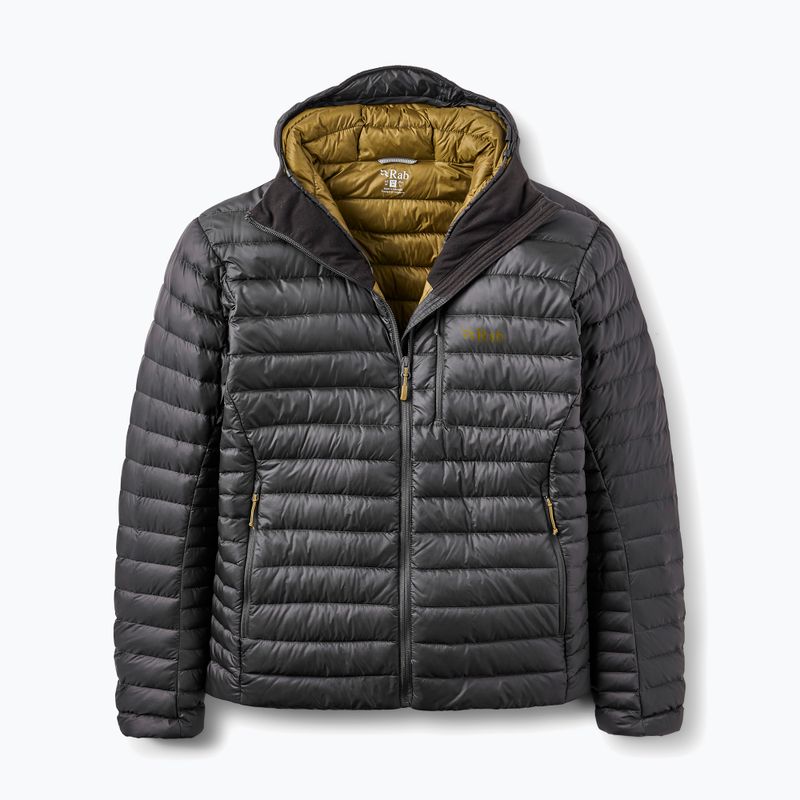 Men's down jacket Rab Microlight Alpine Hoody anthracite