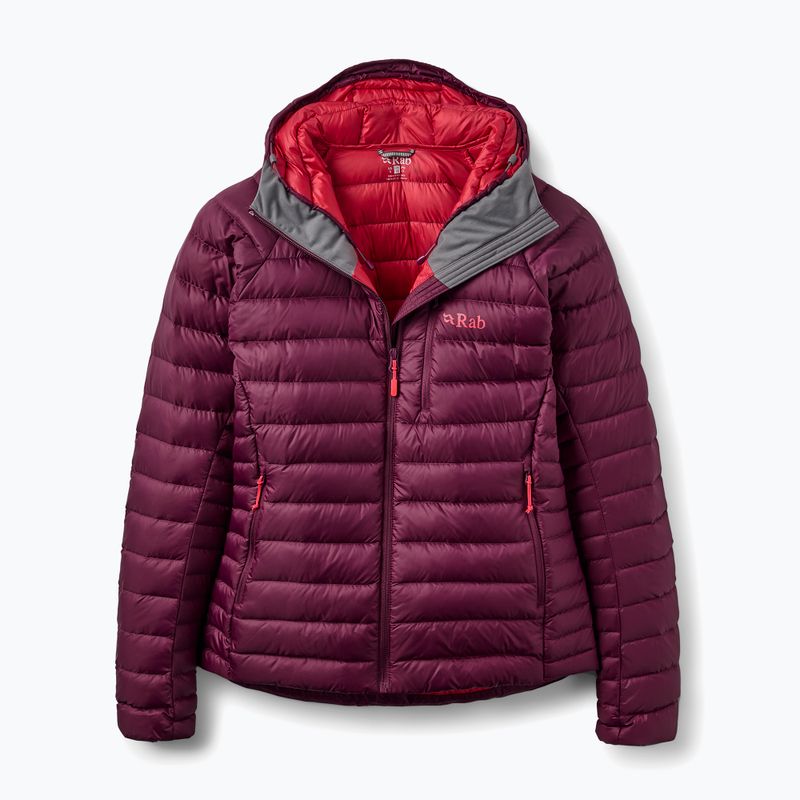 Women's down jacket Rab Microlight Alpine Hoody mulberry