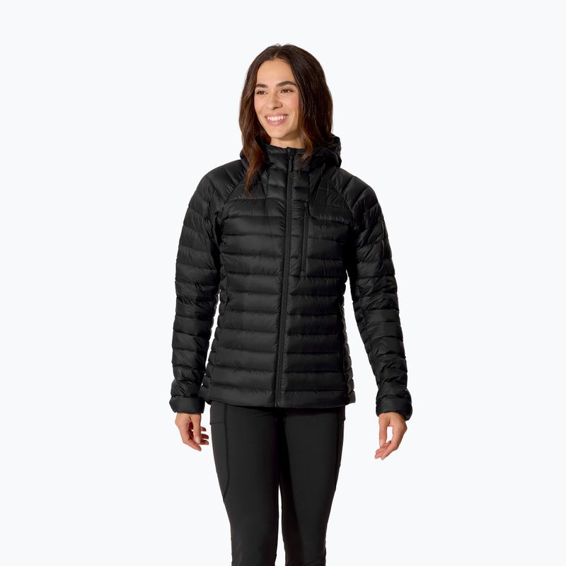 Women's down jacket Rab Microlight Alpine Hoody black