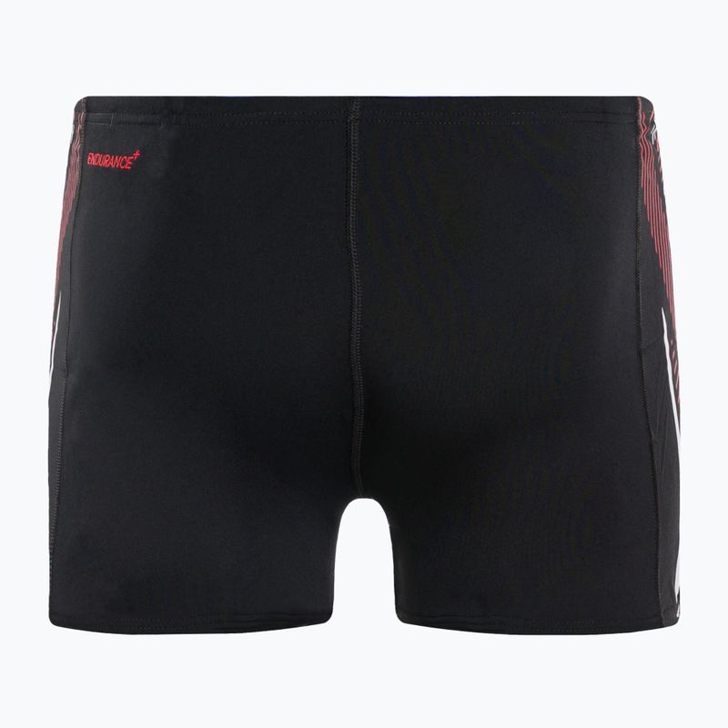 Men's Speedo Tech Panel Aquashort swim boxers black and red 8-00303514539 2