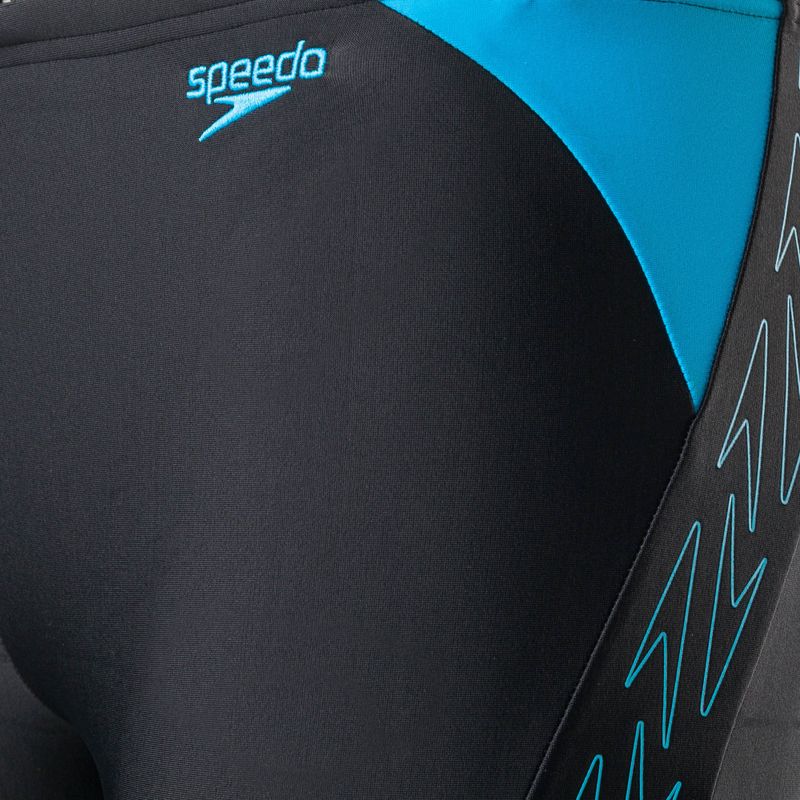 Speedo Hyper Boom Logo Splice Children's Swim Jammer Black 8-00315215176 3