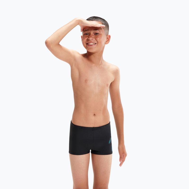 Speedo Hyper Boom Logo Placement Aquashort children's swim trunks black 8-00315415190 4