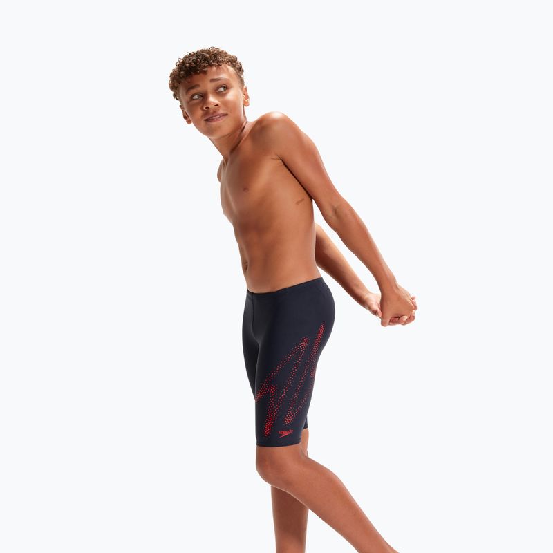 Speedo Hyper Boom Logo Placement Children's Swim Jammer navy blue 8-00315515183 6