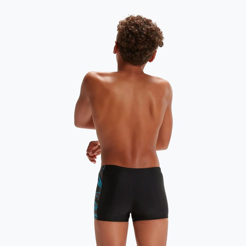 Speedo HyperBoom Placement children's swim trunks black/bolt/dove grey 5