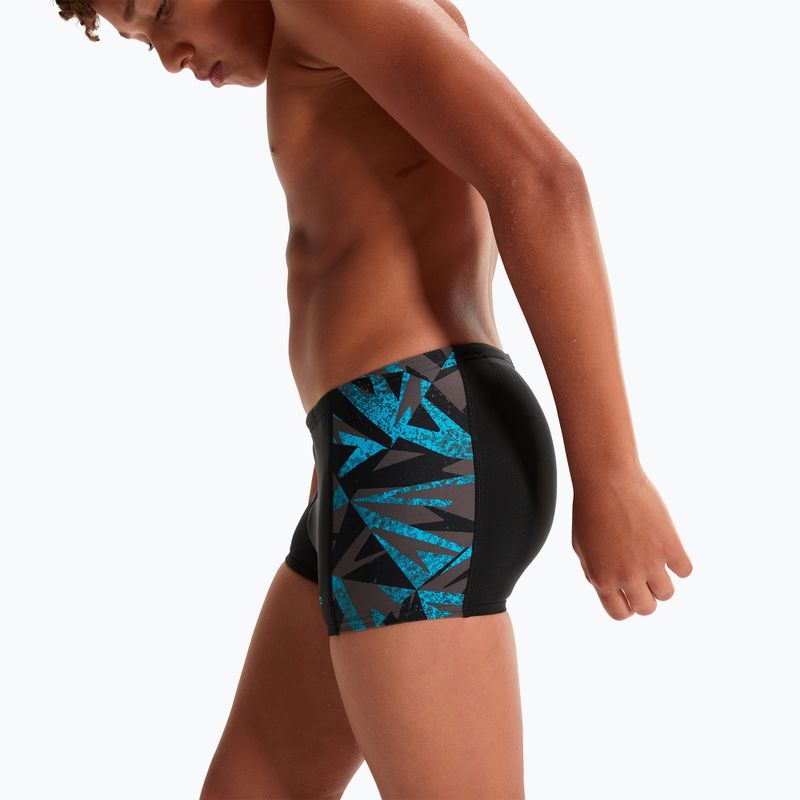 Speedo HyperBoom Placement children's swim trunks black/bolt/dove grey 7