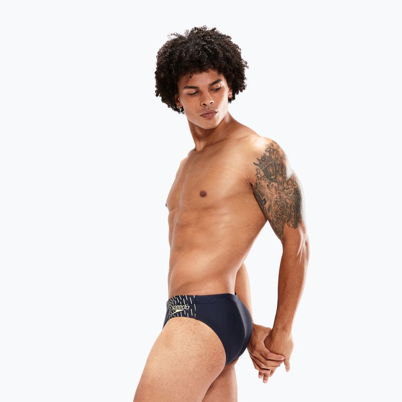 Men's Speedo Medley Logo 7 cm Brief swim briefs navy blue 8-0973906873 6