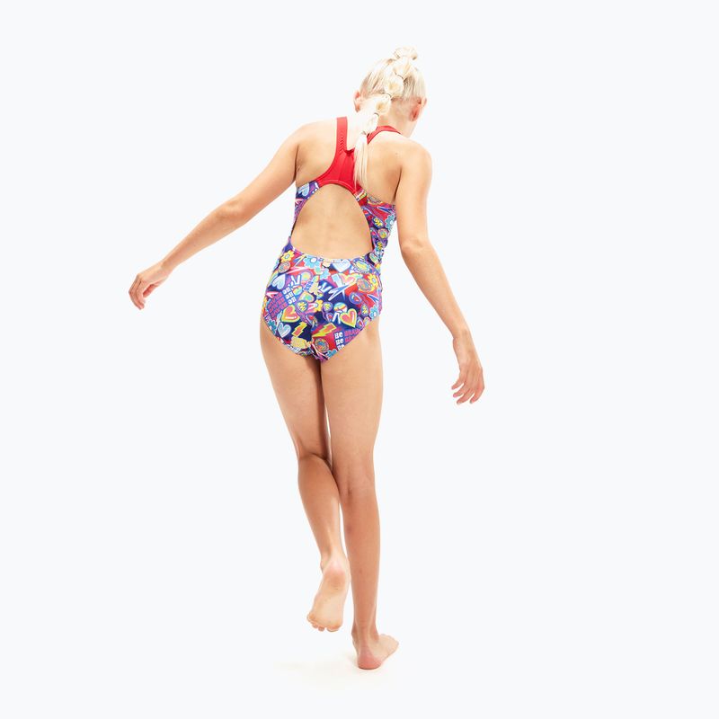 Speedo Digital Allover Splashback blue/red children's one-piece swimsuit 8-00262314742 7