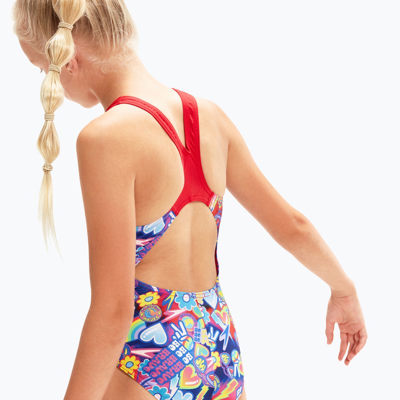 Speedo Digital Allover Splashback blue/red children's one-piece swimsuit 8-00262314742 8