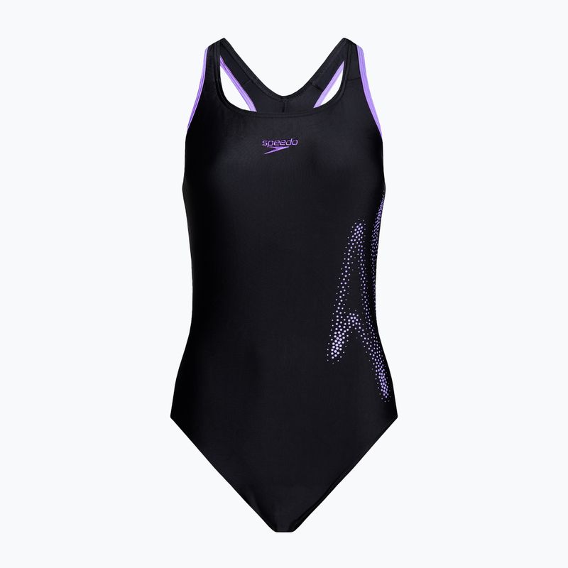 Speedo Hyperboom Placement Racerback women's one-piece swimsuit black 8-00304315134