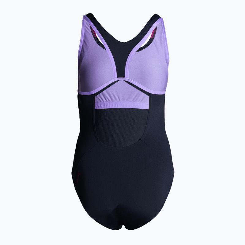 Speedo Hyperboom Splice Flyback women's one-piece swimsuit navy blue 8-00305015158 2