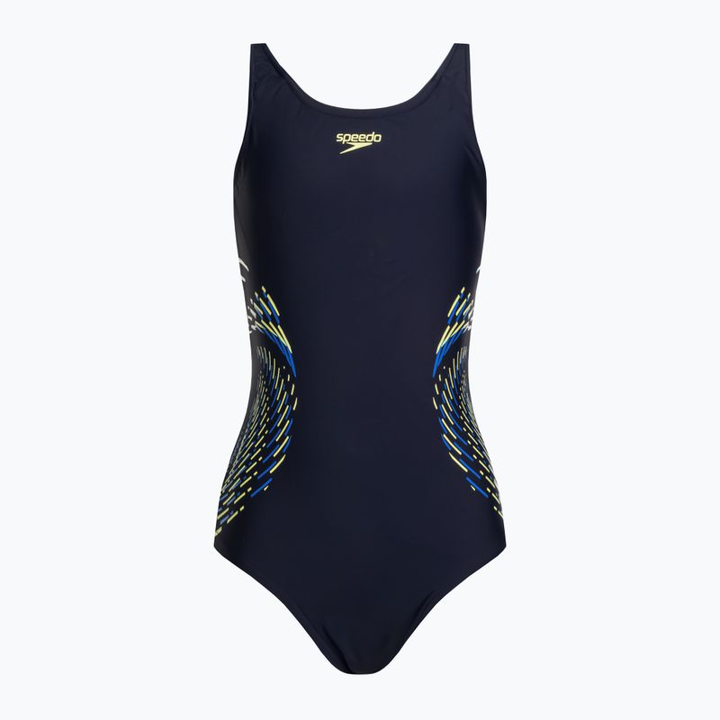 Speedo Plastisol Placement Muscleback children's one-piece swimsuit black 8-0832414380