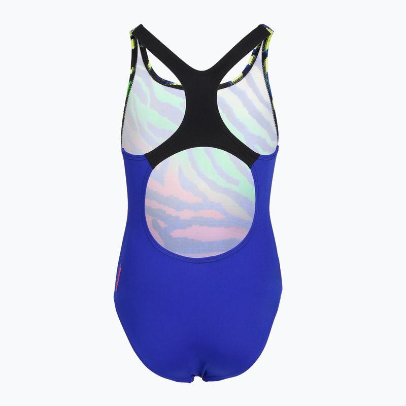 Children's one-piece swimsuit Speedo Digital Placement Medalist blue/green 2