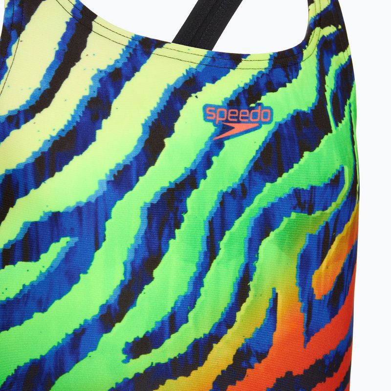 Children's one-piece swimsuit Speedo Digital Placement Medalist blue/green 3